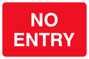no entry